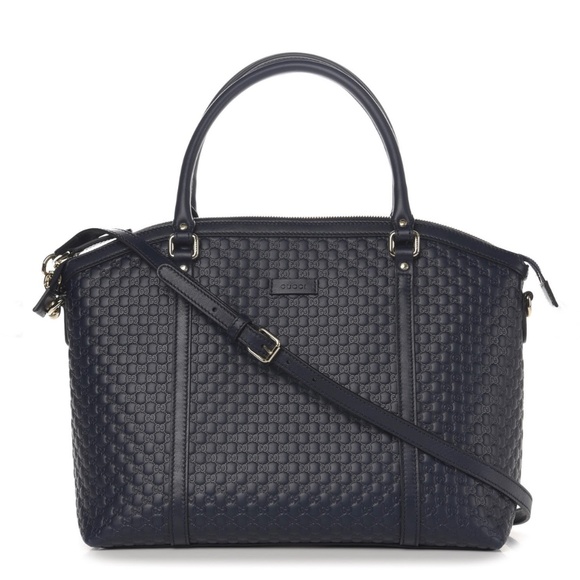 GUCCI Microguccissima Dark Blue Dome Cross Body Bag NEW !!! - Picture 1 of 13